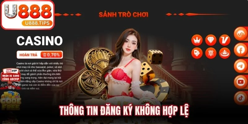 Thông tin đăng ký không hợp lệ